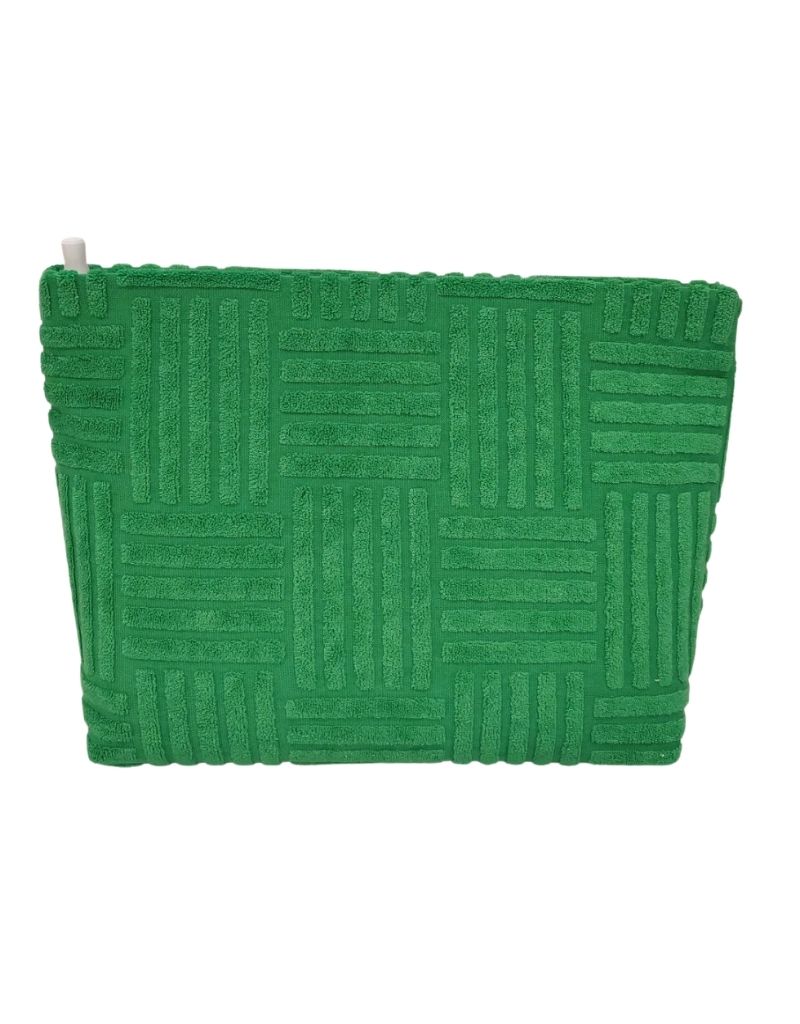 Terry Tile Large Pouch Green