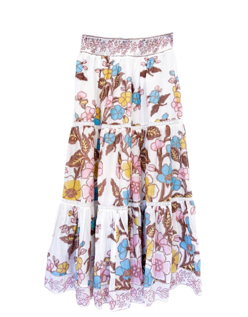 Marni Maxi Skirt Turq Yellow Floral 3